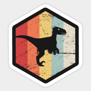 Retro 70s Velociraptor Sticker